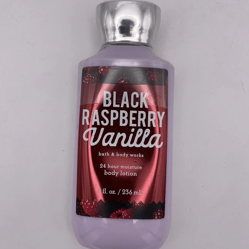 Bath & Body Works Black‎ Raspberry Vanilla Body Lotion Full Size 8 Fl. oz NEW!!